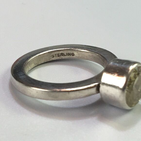 Harlene Korey Kalibre Citrine Ring Size 5 Sterling Silver 925 Scottsdale AZ - Picture 3 of 15